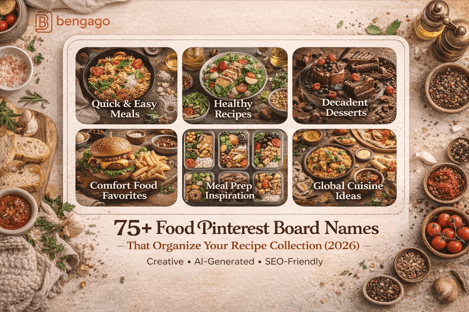 75+ Food Pinterest Board Names That Organize Your Recipe Collection (2026)